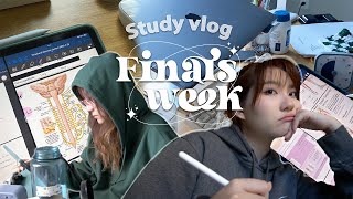 STUDY VLOG final exam week pulling 3 allnighters extremely caffeinated [upl. by Lleuqram]