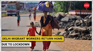 WATCH  Delhi migrant workers return home due to lockdown [upl. by Adin21]