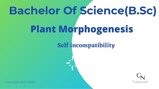 Self Incompatibility  Gametophytic amp Sporophytic Self Incompatibility  Plant MorphogenesisBSc [upl. by Ecirtnuahs]