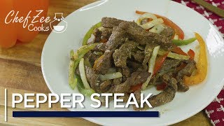 Pepper Steak Recipe  Carne Guisada  Made To Order  Chef Zee Cooks [upl. by Nerhtak961]