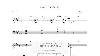 Caneta e Papel Piano Partitura  Sheet Music [upl. by Waverley]