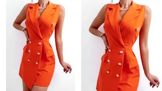 how to cut draft a notch lapel collar blazer dress amen clothing blazer beginner friendly [upl. by Northway]