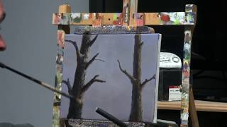 How to Paint Tree Bark in Acrylic  Quick Tutorial [upl. by Yralih782]