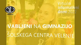 Informativni dan na Gimnaziji Velenje [upl. by Giltzow]