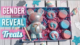 SURPRISE Gender Reveal Breakable Chocolate  DIY Treats for Gender Reveal [upl. by Assillem]