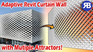 Revit Snippet Create Adaptive Curtain Wall with Multiple Attractors [upl. by Ahsenot]