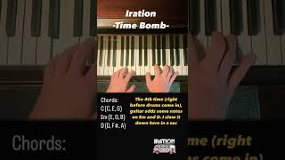 Iration  ‘Time Bomb’… chords and guitar riff on piano [upl. by Barker]