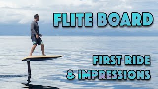 Flite Board eFoil FIRST RIDE Impressions amp Review [upl. by Willman]