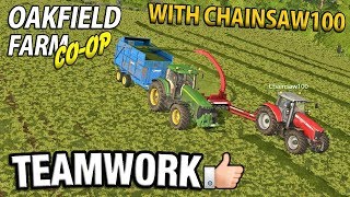 SILAGE WITH CHAINSAW100  Farming Simulator 17  Oakfield Farm  Episode 36 [upl. by Eseilenna]