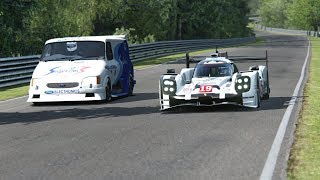 Ford Supervan III V10 94 vs Porsche 919 Hybrid 15 at Nordschleife [upl. by Ailehpo174]