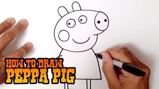 How to Draw Peppa Pig  Step by Step Video Lesson [upl. by Lukey]