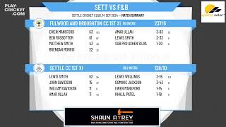 Settle CC 1st XI v Fulwood and Broughton CC 1st XI [upl. by Malda964]