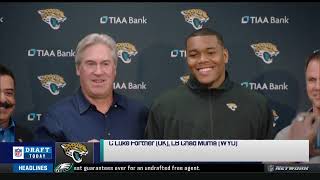 Grading the Jaguars draft class on NFL Draft Today  NFL Network  Jacksonville Jaguars [upl. by Emmit]