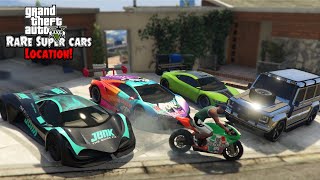 GTA 5 Story Mode Rare Super Cars Locations 2022 [upl. by Swain262]