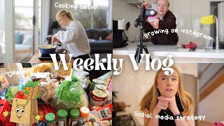 Weekly Vlog  Realistic Instagram Growth From 0 Grocery Haul [upl. by Ruvolo977]