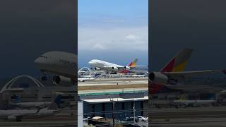 Asiana A380 Departure  LAX Plane Spotting [upl. by Rakia]