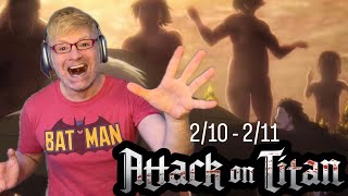 2 EPISODES  ATTACK ON TITAN  2X10  2X11  REACTION aot attackontitanreaction [upl. by Grishilda]