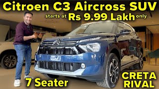 Rs 10 Lakh में 7 Seater Family Car  Citroen C3 Aircross SUV  5 amp 7 Seater  Creta Facelift Rival🔥 [upl. by Perkins]