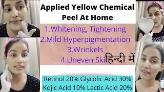 Yellow Peel Applied At Home  All Details Whitening Tightening Hyperpigmentation Wrinkles [upl. by Krystal]