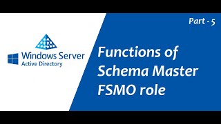 Active Directory for Beginners  Part  5 Schema Master FSMO Role [upl. by Derdle758]