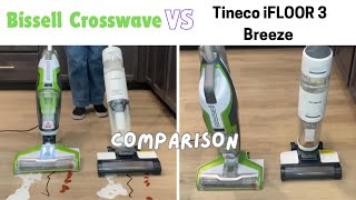 Bissell CrossWave VS Tineco iFLOOR 3 Breeze Comparison [upl. by Aseefan]