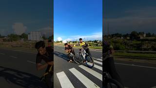 How to surfing in cycle tutorial 18 second 🚴😱  shorts cyclestunt wheelie stunt video [upl. by Tdnaltroc661]