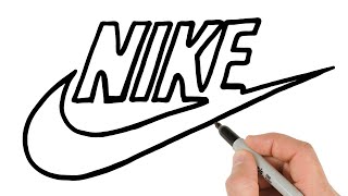 How to Draw Nike Logo  Logo Drawings Tutorial [upl. by Mohkos741]