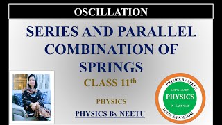 Series and Parallel combination of Springs  Class 11 Physics Oscillation [upl. by Nakashima]