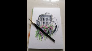 Süße Oster Karte Frühling Anfänger Fortgeschrittene simple step by step Deco Aquarell [upl. by Ursola]