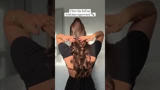 claw clip hairstyles half up half down [upl. by Cirala]