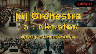 n Orchestra meaning group of musicians with 5 examples [upl. by Asset]