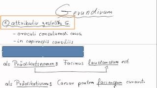 Tutorial Latein Nachhilfe36 Ergänzung zum Gerundivum [upl. by Lekym]