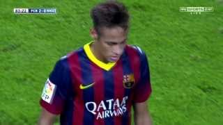 Neymar vs Real Madrid Home LA LIGA 20132014 Spanish amp English Commentary HD 720p [upl. by Ailen]