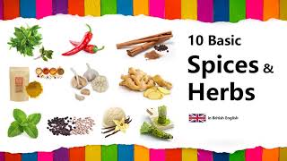 Learn Spices and Herbs in British English 10 Basic Names with Spelling [upl. by Thetisa]