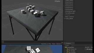 Unity3D Dice Game Example Demo Rigidbody AddForce AddTorque [upl. by Hailat]