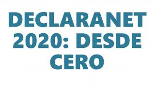 DECLARACIÓN PATRIMONIAL DECLARANET 2020 PASO A PASO [upl. by Mazel]