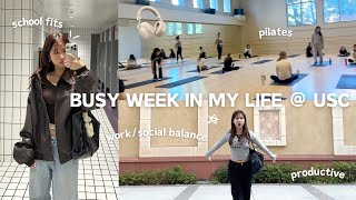 STUDENT LIFE  USC healthy lifestyle productive studying cute outfits [upl. by Novahs543]