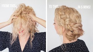 Fast hair hacks  Quick hair tutorial for messy or curly hair [upl. by Clapp]