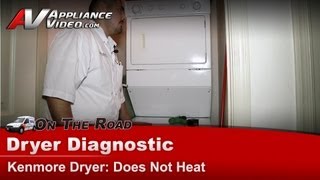 Kenmore Dryer Repair  Does Not Heat  Drive Motor [upl. by Myrle784]