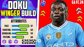 FASTEST BEST DOKU WINGER BUILD EA FC 24 Pro Clubs [upl. by Eneleoj]