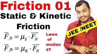 Class 11 chap 5  Friction Force 01 Static and Kinetic Friction  Friction IIT JEE  NEET [upl. by Seton]