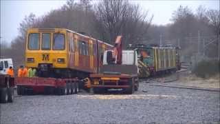 Tyne and Wear Metro  Metrocars 4030 going to and 4079 coming from refurbishment [upl. by Gora]