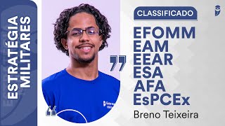 Bate papo com o Classificado na EFOMM EAM EEAR ESA AFA e EsPCEx  Breno Teixeira [upl. by Aglo935]