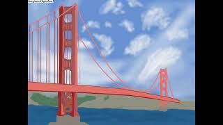 Speed Painting  Golden Gate Bridge [upl. by Legyn]