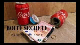 TUTODIY  Hidden compartment Can of soda  Boite Secrète dans une Canette de Soda [upl. by Nairam]