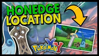 WHERE TO FIND HONEDGE ON POKEMON X AND Y [upl. by Clintock]