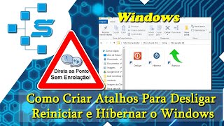 Como Criar Atalhos Para Desligar Reiniciar e Hibernar o Windows [upl. by Falito]