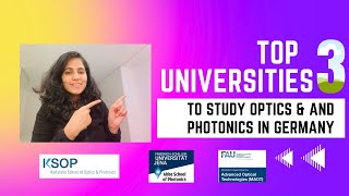 Best Universities to study Optics amp Photonics in Germany [upl. by Hadias165]