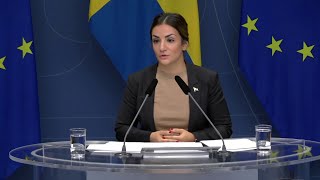 Pressträff med kulturminister Parisa Liljestrand [upl. by Aihsikal389]