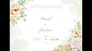 LIVE WEDDING OF DAVID amp JESSICA ON 8th NOV 2024 FROM 430PM [upl. by Enirtak]